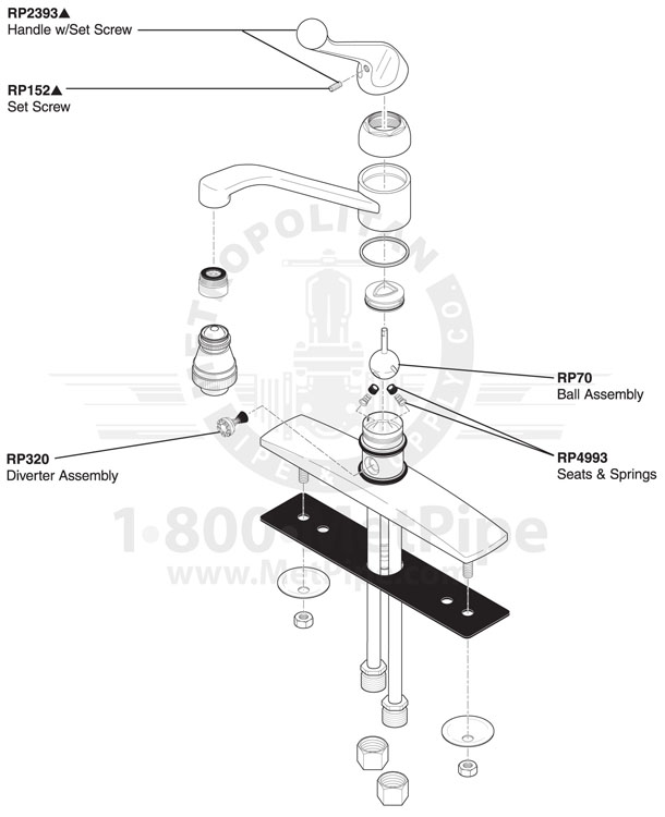 Delta Faucet Rp70 Repair Kit With Rp4993