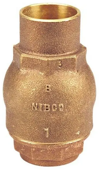 Nibco #S-480-Y 3/4" 125# Bronze Inline Check Valve - Sweat