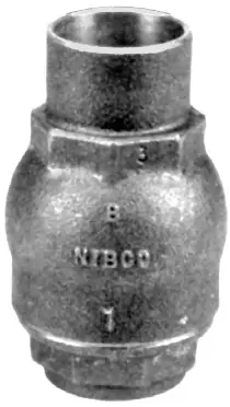 Nibco #S-480-Y 2in 125# Bronze Inline Check Valve - Sweat