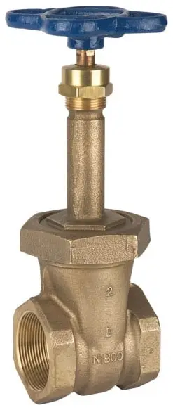 Nibco #T-134 1/2" 150# Bronze Rising Stem Gate Valve - FNPT