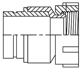 1-1/2" - Orion Acid Waste Clamp Free RLNS Adapter