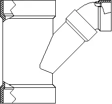 2" x 1-1/2" - Orion Acid Waste Clamp Free Long Turn TY