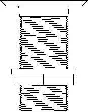 Orion Acid Waste #WA-3 1-1/2" Orion Acid Waste Drain Assembly - 4.25 Dia Top