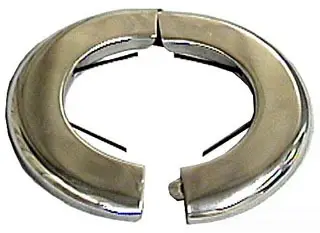 Pegasus #F04-600 6" Chrome Floor & Ceiling Plates Heavy Gauge with Springs - Iron Pipe Size