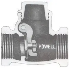 Powell #1847 1/4" SS316 200LB Swing Check Valve - FNPT