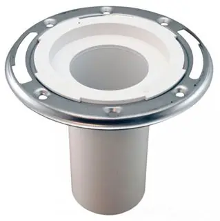 Raven #3ST6 PVC 4" x 3" PVC Closet Flanges With Stainless Steel Ring (Hub)