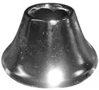 Sanitary Dash #E06-050 1/2" Chrome Sure Grip Escutcheons Bell Pattern - Iron Pipe Size