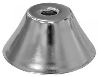 Sanitary Dash #E07-050 1/2" Chrome Sure Grip Escutcheons Bell Pattern - Copper Tube Size