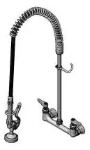 T&S Brass #B-0133 Easy Install 2-Handle Wall-Mount Pre-rinse Faucet