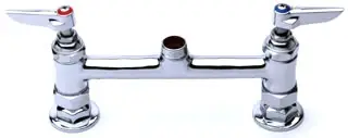 T&S Brass #B-0220-LN 2-Handle Deck-Mount Mixing Faucets