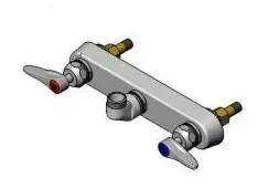 T&S Brass #B-1125-LN 2-Handle Splash-Back Mount Work Board Faucets