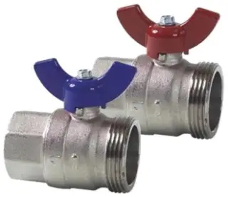 1-1/4" x 1" - Viega Pex #15056 Stainless Manifold Ball Valve Set, M Npt X F Npt, 1-1/4 X1