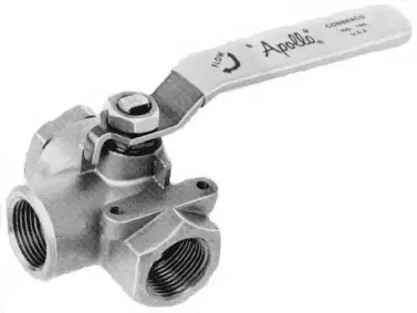 Apollo #70-602-01 3/8" Bronze 3-Way Diverter Ball Valve - FNPT