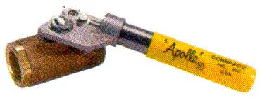 Apollo #71-505-01 1in Bronze Shut-Off Valve with Spring Return Handle (Deadman) - FNPT