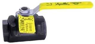 Apollo #73A-107-01 1-1/2" Carbon Steel Standard Port Ball Valve Actuator Ready - FNPT