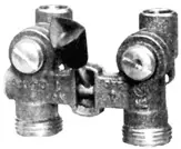 Watts Valves #0006644 Washing Machine Water Shut-Off Valve Dual Elbow Adapter for 1/2" Sweat or 1/2" Compression 175C
