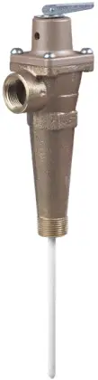 Watts Valves #0158774 3/4" ASME Automatic Reseating TT&P ValveP Valve ASME (MNPT Inlet x FNPT Outlet) 40XL8