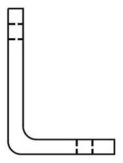 3" x 4" - Figure 152 Return Line Angle Bracket
