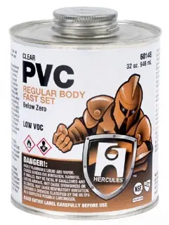 Hercules #60148 1 Qt Clear PVC Cement Clear (Orange Label)