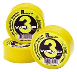 Millrose #70830 3/4" 3-Wrap Gas (Yellow) Full-Density Teflon Thread Seal Tape TF5-20