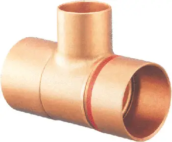Bell & Gossett #108121 1" x 3/4" Copper Red Ring Monoflo Tee Fitting