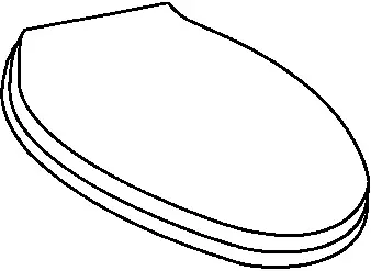 Church Seats #380TC-000 White Closed Front Residential Plastic Seats with Cover