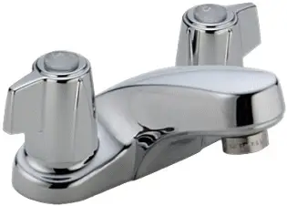 Delta Faucets #86T1153 Chrome 2-Handle 4CC Metering Slow-Closing Lavatory Faucet