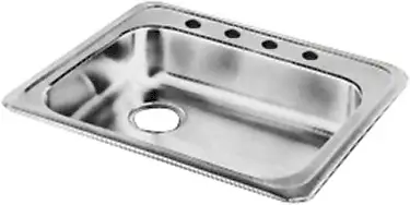 Elkay #GECR-2521-L-4 Stainless Steel Celebrity Self-Rimming Single Bowls Celebrity Self-Rimming Single Bowl Sink