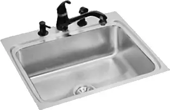 Elkay #LR-1517-3 Stainless Steel Lustertone Self-Rimming Single Bowl Sink