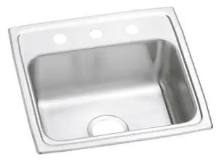 Elkay #PSR-1918-3 Stainless Steel Pacemaker Self-Rimming Single Bowl Sink