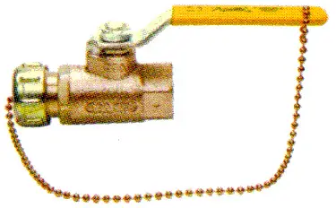 Apollo #78-203-HC 1/2" x 3/4" Bronze Ball Valve with Dust Cover & Chain - Sweat x Hose
