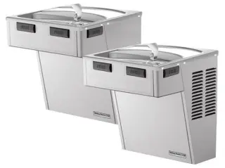 Halsey Taylor (Elkay) #HAC8BLFS-Q-ADA Stainless Steel ADA Wall-Mount Water Cooler - Bi-Level