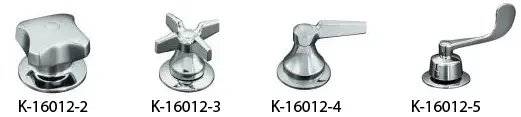 Kohler #K-16012-3 Chrome Handles for Triton Faucets