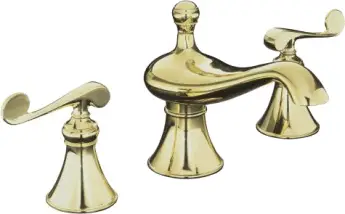 Kohler #K-16102-4-PB Polished Brass Revival 2-Handle Lavatory Faucets