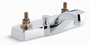 Kohler #K-7401-K-CP Chrome Triton 4" Centerset Commercial 2-Handle Lavatory Faucets