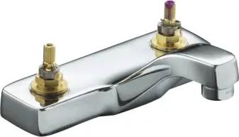 Kohler #K-7404-K-CP Chrome Triton 4" Centerset Commercial 2-Handle Lavatory Faucets