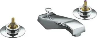 Kohler #K-7437-K-CP Chrome 8in Triton Widespread Commercial 2-Handle Lavatory Faucets