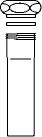 #758RBBN 1-1/2" x 24" Unfinished Slip Joint Extension Piece