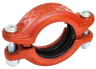 Gruvlok #74SL 5in Painted EPDM Gasket Rigid Coupling Sabertooth SlideLOK