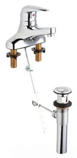 Chicago Faucets #420-POABCP 4-5/8in Single Lever Lavatory Faucet 1.5 GPM with Pop-Up