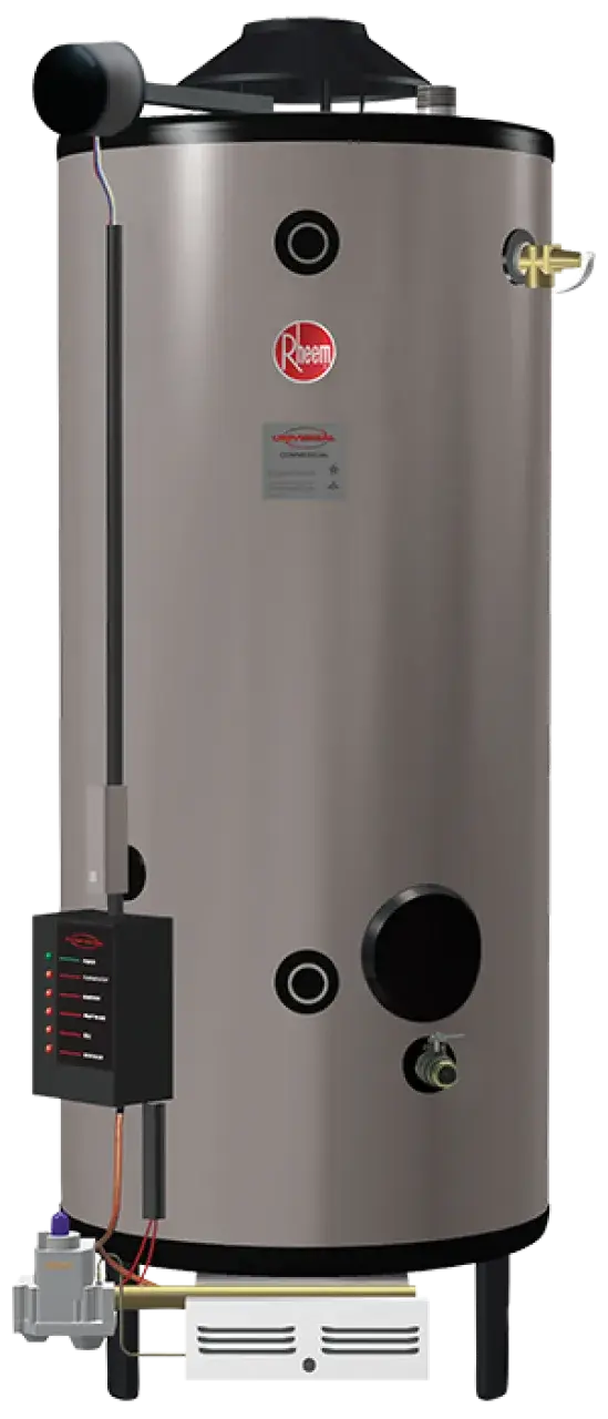 Ruud #G82-156 82 Gallon 156000 BTU Commercial Gas Water Heater with T&P Valve