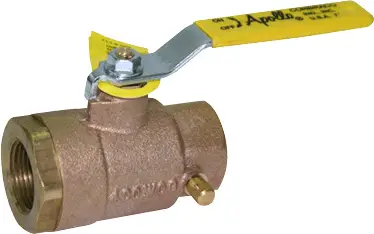 Apollo #95-105-01 1in Bronze Full Port Stop & Drain Ball Valve - FNPT