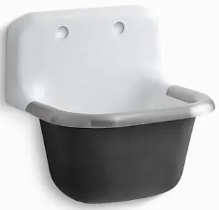 Kohler #K-6714-0 22-1/4in x 18-1/4in Enameled Cast Iron Wall-Mount Service Sink - White