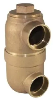 Elkhart #5891 1-1/2in x 3in x 6in Copper Swivel Drum Trap w/ Plug - CxCxCleanout