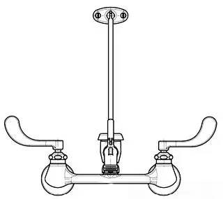 Chicago Faucets #540-LD897SWXF317CP 8in Wall Mount Service Sink Faucet Chrome