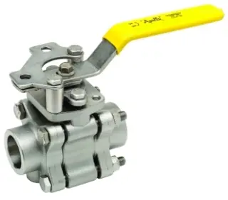 Apollo #86A20601 1-1/4in Stainless Steel 3-Piece Ball Valve 1500 CWP Socket Weld Full Port