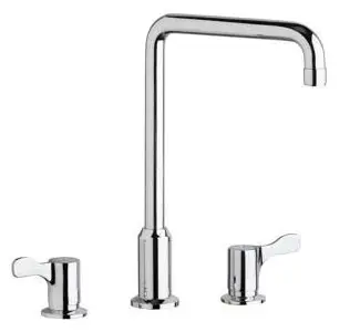 Elkay #LKD2432C 8in Two Handle Kitchen Faucet Chrome - Less Spray
