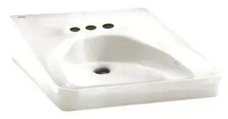 American Standard #9141.011 20in x 27in Vitreous China Wheelchair Accessible Wall Mount Lavatory - 4in Centers