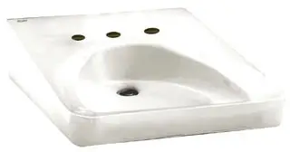 American Standard #9140.013 20in x 27in White Wheelchair Lavatory 10-1/2in Centers
