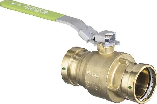 Viega #78305 3in Brass Press Ball Valve Full Port Chrome Ball LF